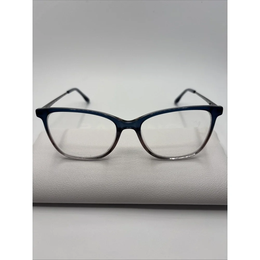 BCBG MAXAZRIA Kaleah Blue Fade Womens Full Rim Eyeglasses 52-16-135 w/case
